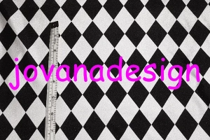 Diamonds Harlequin White Black