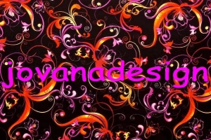 Floral Black Orange Fuchsia