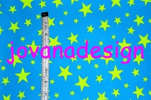 Stars Turquoise Neon Green