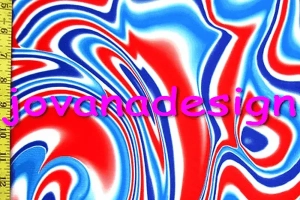 Swirl Red Blue White