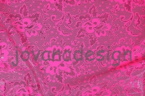 Black Print Foil on Flo Pink Lycra.webp